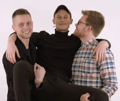 Relions stiftere - Kristian Emil Larsen, Søren Grum og Rasmus Skovdal